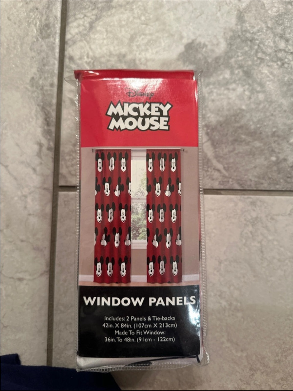 Disney Mickey Mouse Red Curtain Panels - 2 Pack